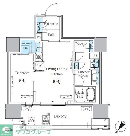 HARUMI FLAG PORT VILLAGE A棟の物件間取画像